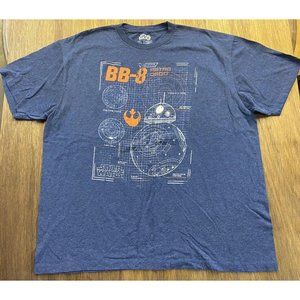 Star Wars Fifth Star Blue Graphic Crew Neck Tee Men's 2XL